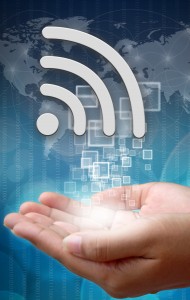 wifi symbol on hand